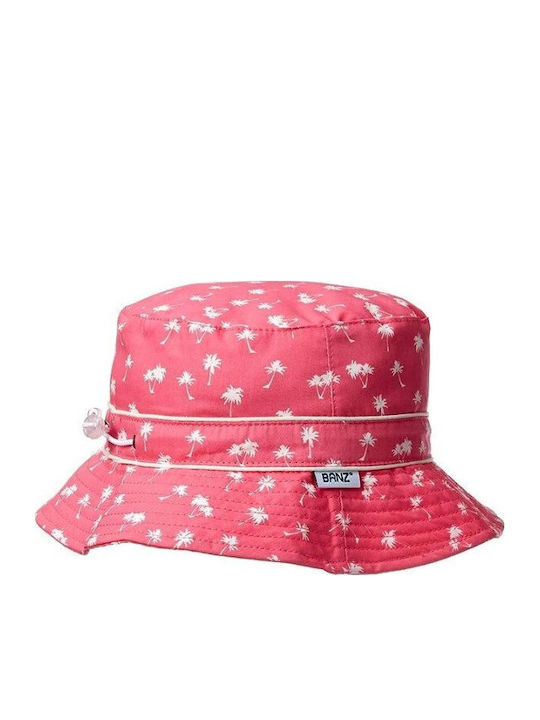 Banz Palarie Copii Bucket Tesatura Cu Protectie Solara Roz