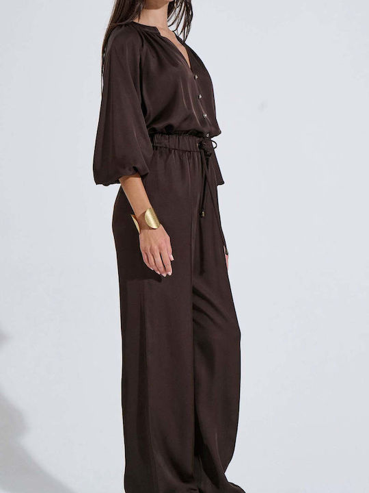 Bill Cost Women's Satin Brown Trousers