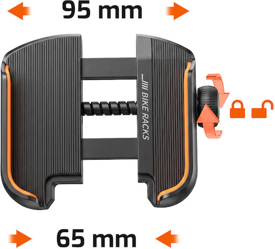 Linq Handyhalterung Rückspiegel Scooter Motorrad 360° Schutzpads Schwarze