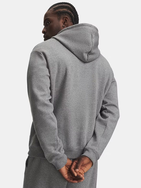 Under Armour Ua Rival Φούτερ Γκρι με Κουκούλα
