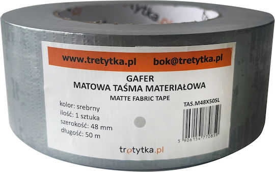 Tretytka Αυτοκόλλητη Υφασμάτινη Ταινία Ασημί 50mx48mm