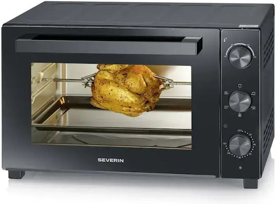 Severin Electric Countertop Oven 46lt No Burners with Hot Air Black