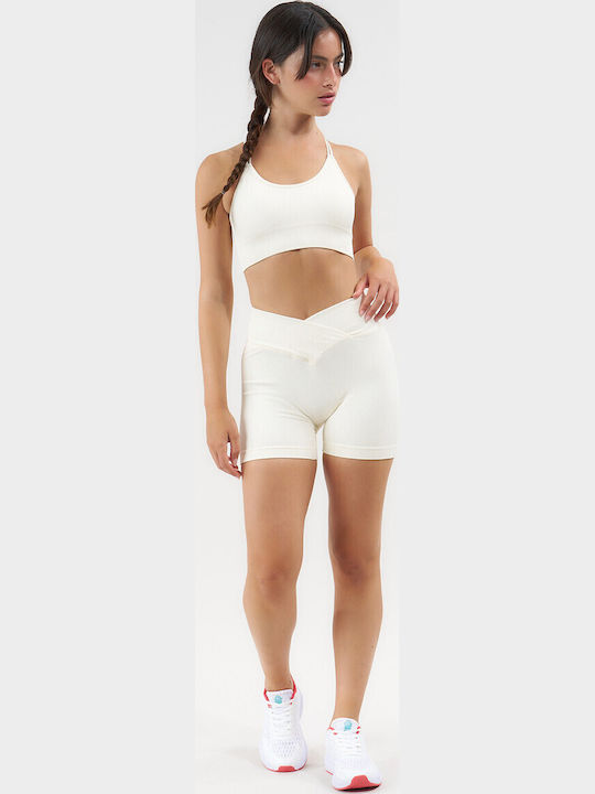 Damenturnsport-BH Beige mit Futter