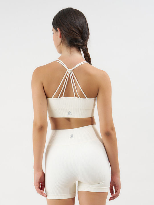Damenturnsport-BH Beige mit Futter