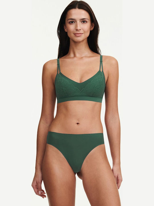 Stretch Damen-Sport-BH Grün mit Leichter Polsterung