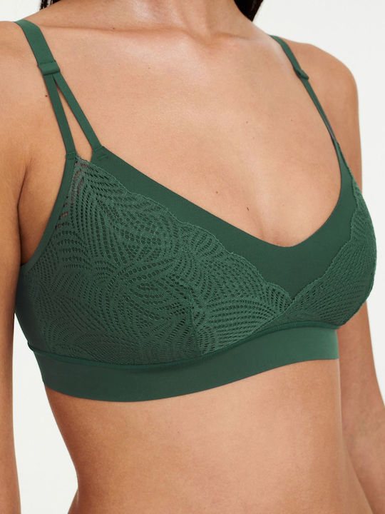 Stretch Damen-Sport-BH Grün mit Leichter Polsterung