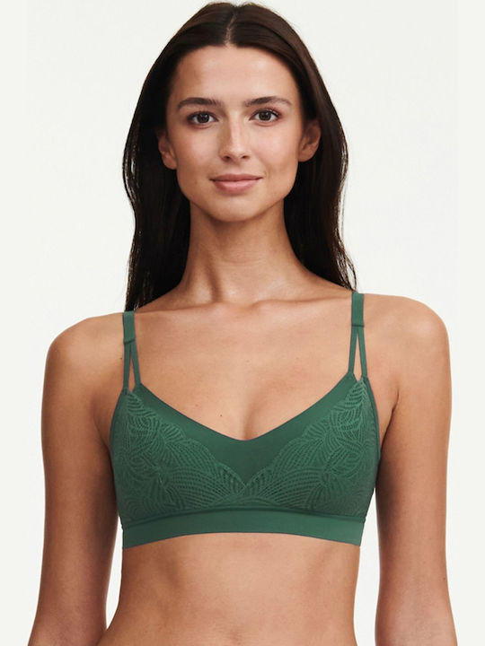 Stretch Damen-Sport-BH Grün mit Leichter Polsterung