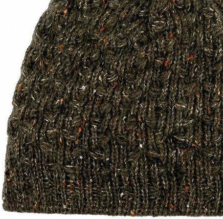 Beanie Women's Knitted Beanie in Khaki Colour
