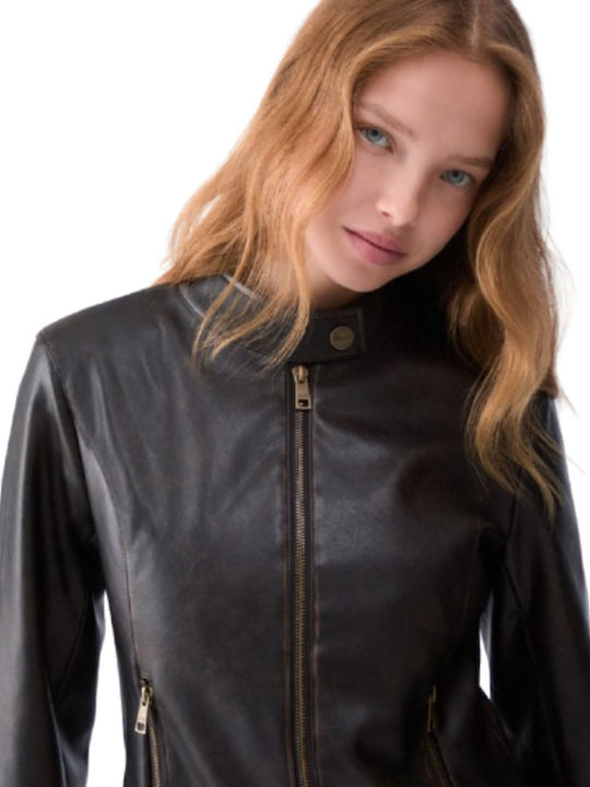 Γυναικείο Biker Jacket Brown