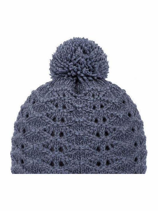 Beanie Women's Knitted Beanie in Blue Color