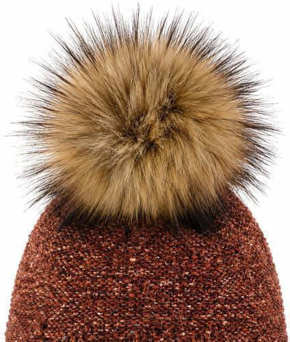 Lux Beanie Damen Strickmütze in Roter Farbe