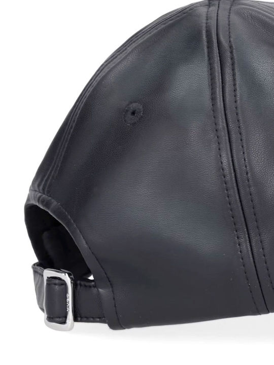 Hugo Cap Ally-pu Faux Leather Logo Black