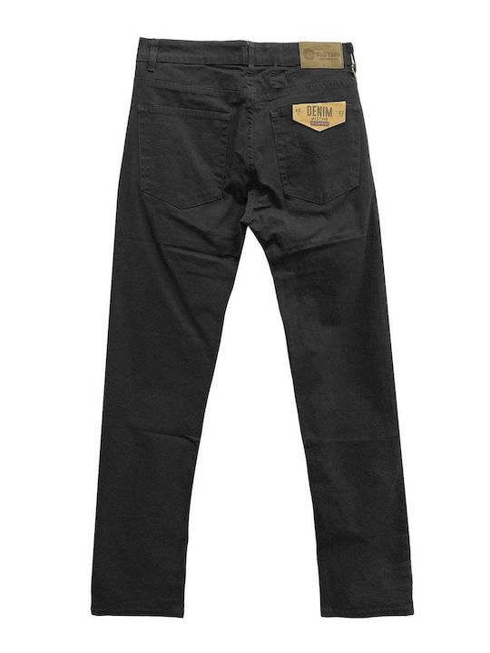Men's Elastic Black Trousers