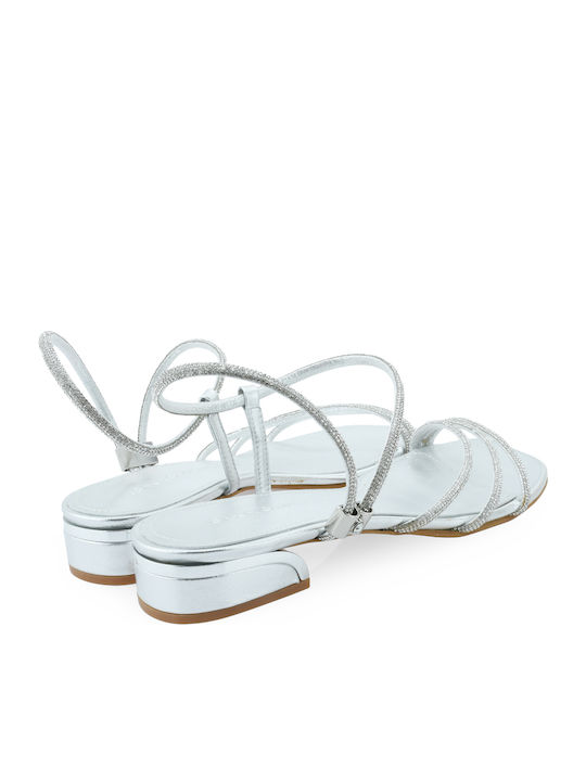 Leather Silver Sandals