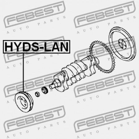 Hyundai Tucson 04 -Okt.2006 2004 Generation Kurbelwellenriemenscheibe 23124-23510