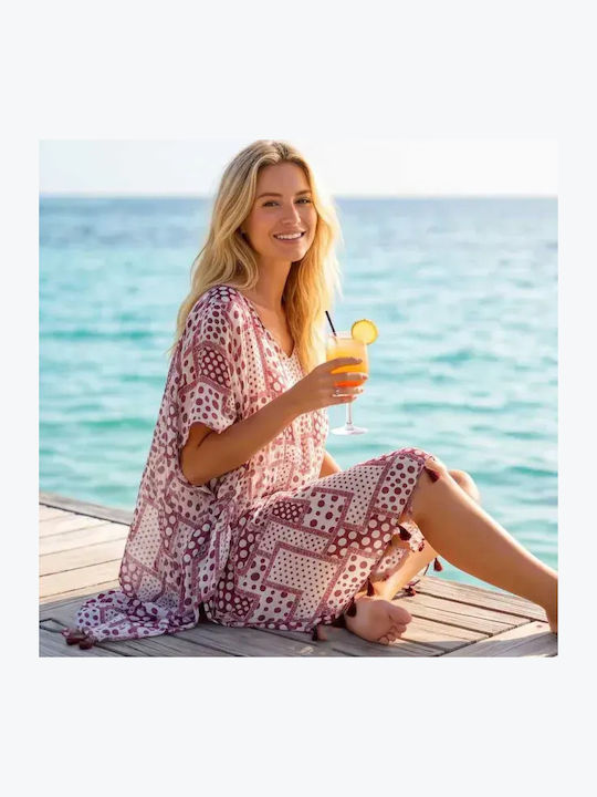 Bode Damenbademode Kaftan Lila