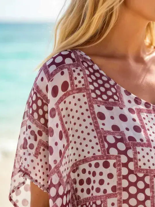 Bode Damenbademode Kaftan Lila