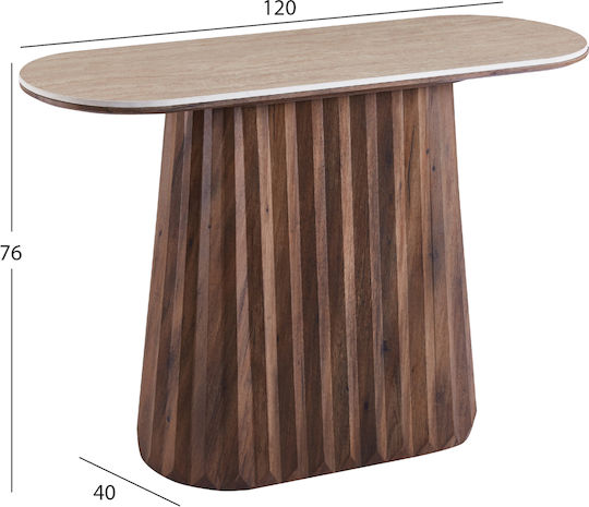 Walden Konsolentisch Holzschatten Walnuss M120xB40xH76cm