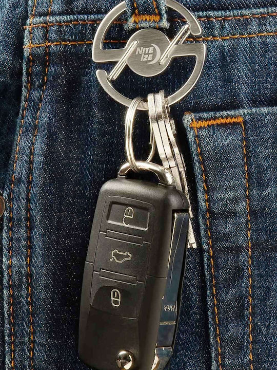 Audi Карабинер Nite Ize Медальон Ключодържател Неръждаема Стомана