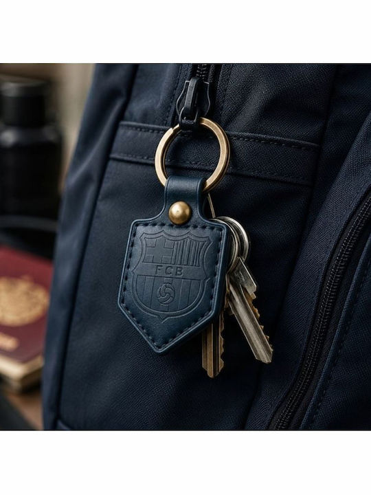 Fc Barcelona Keychain Original Licensed Leather Pennant Bll7061n
