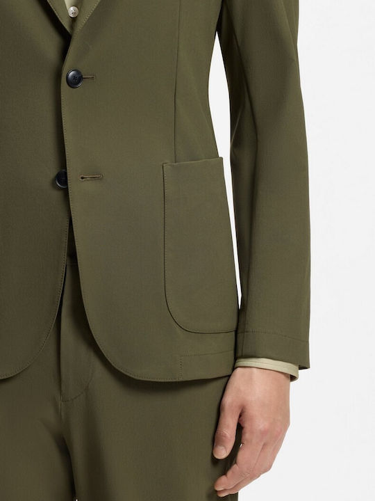 Herrenanzugsjacke mit Schlank Passform Khaki