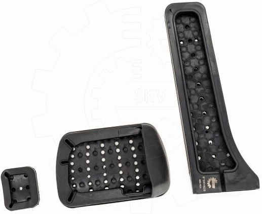 SKV Set De Pedale Auto Universal Argintii 3 Bucăți