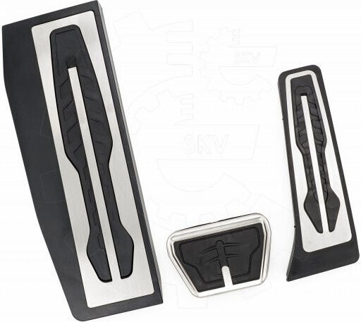 SKV Car Pedal Set For Bmw X1 X3 X4 X5 X6 Silver 3 Pieces