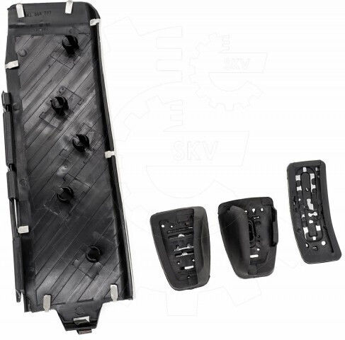 SKV Σετ Πεταλιέρες Αυτοκινήτου για Audi A4 / A5 / A6 / A7 / Q3 / Q5 Ασημί 4τμχ