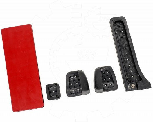 SKV Set De Pedale Auto Universal Argintii 3 Bucăți