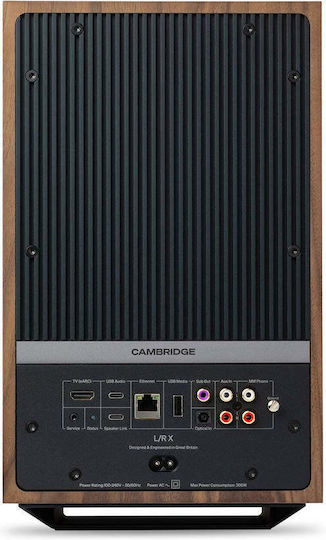 Cambridge Audio L/R X Aktive Lautsprecher mit WLAN & Bluetooth 400W Walnuss