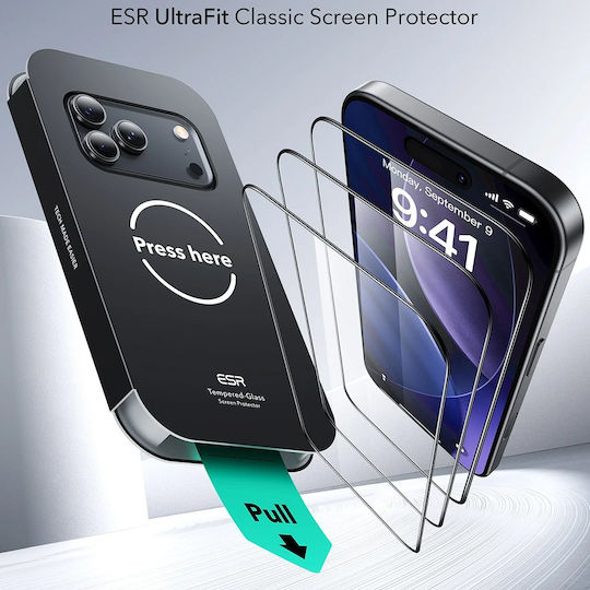 ESR Full Glue Tempered Glass 3τμχ (iPhone 17 Pro Max / iPhone 16 Pro Max)