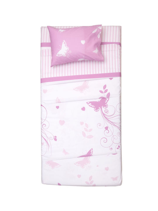 Viopros Valeria Baby Sheets Set Cradle Cotton Lilac 80x100cm 2pcs