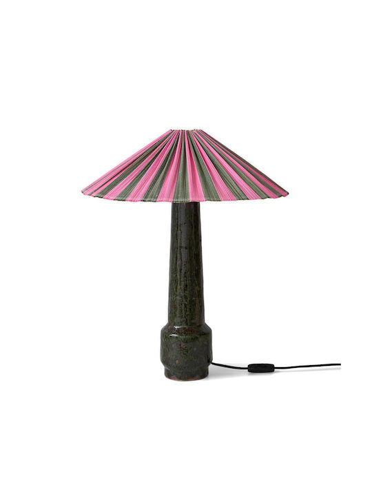 HK Living Tischlampe mit Hut und grüner Basis