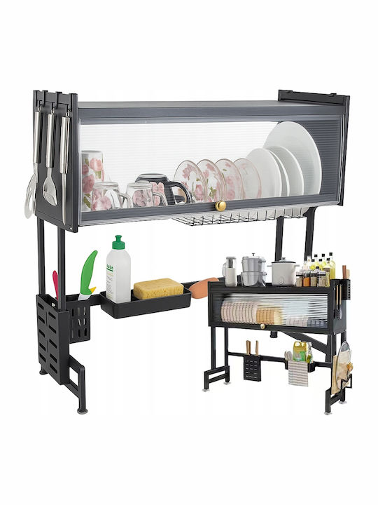 Verk Group Отцедник за мивка от inox Черен 63x24x28cm