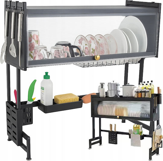 Verk Group Scurgător de chiuvetă Inox Negru 63x24x28cm