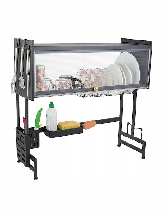 Verk Group Отцедник за мивка от inox Черен 63x24x28cm