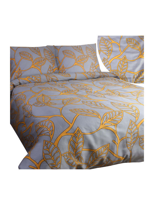 Darymex Cotton Duvet Cover Set 160x200cm Single With Pillowcase Grey