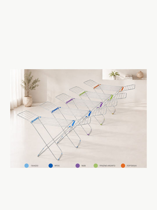 Cyclops Lady Folding Floor Clothes Drying Rack with Wings for Balcony from Aluminum with Hanging Length 18m