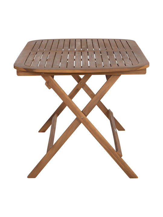 Foldable Outdoor Wooden Table Filly Natural 160x85x74cm