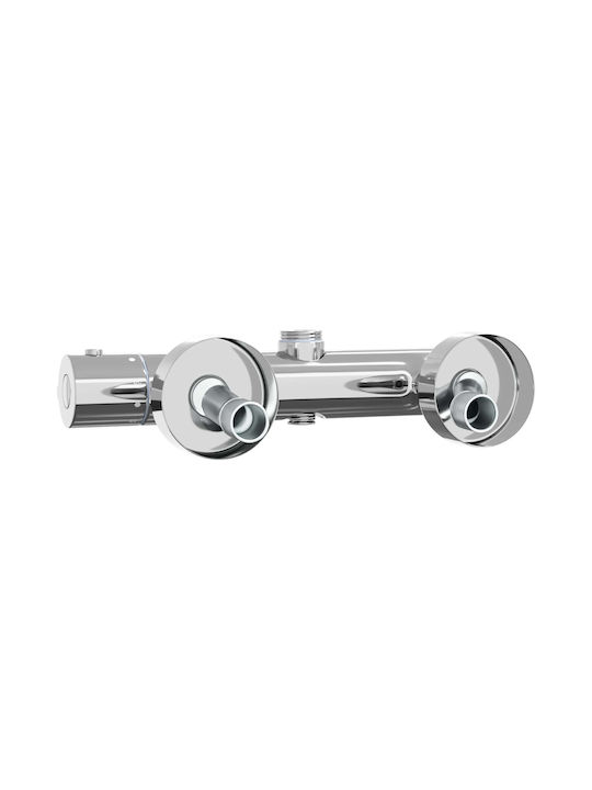 vidaXL Eingebaute Wasserhähne Mischbatterie & Brausegarnitur für Dusche Silber