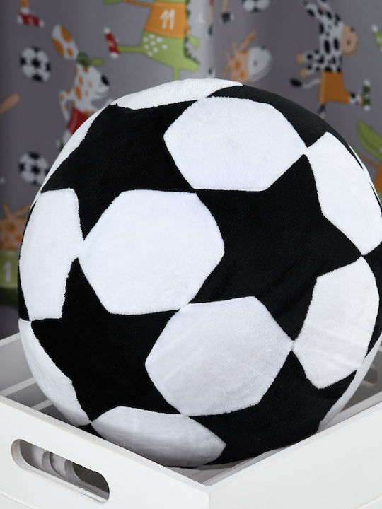 Kids Round Throw Pillow Maracana 25cm Black