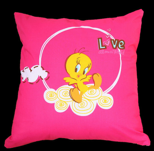 Viopros Παιδικό Διακοσμητικό Μαξιλάρι Tweety 10 40x40εκ.