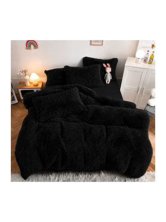 Alpha-Market Sherpa Comforter Set Super Double 240x220cm 300 300 GSM