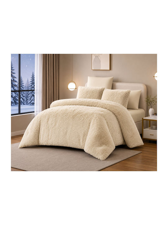 Alpha-Market Sherpa Comforter Set Super King 240x220cm 300 300 GSM