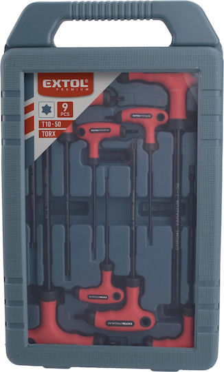 Chei Torx Cu Mâner În T Extol Premium 9 Bucăți 8819401