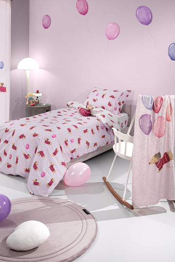 Saint Clair Set Kids Duvet Cover Single Fuchsia