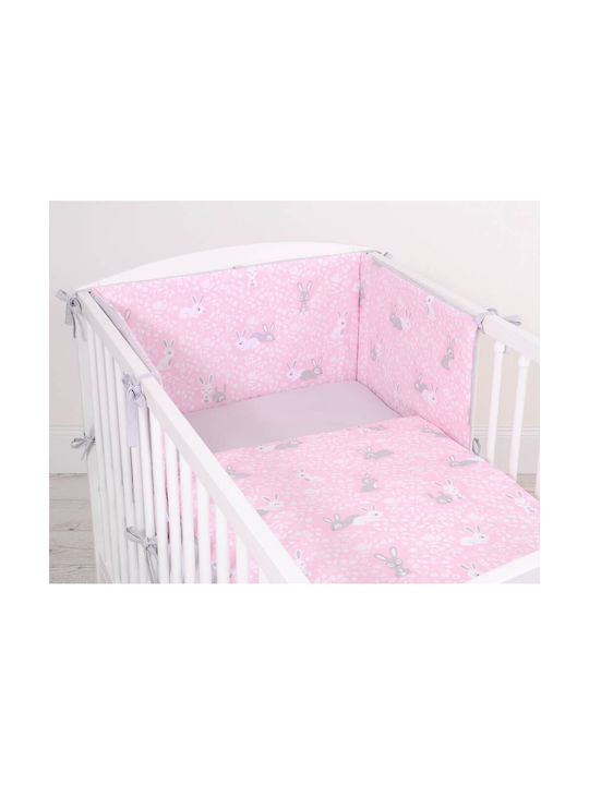 Bobono Set Kids Duvet Cover Pink, Gray 90x120cm