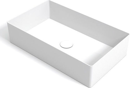 Orabella Olympia Slice Επικαθήμενος Νιπτήρας Πορσελάνης 60x35cm Λευκός