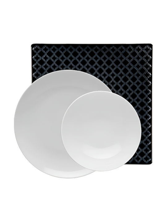 Lubiana Black Porcelain Dinnerware Set 20pcs