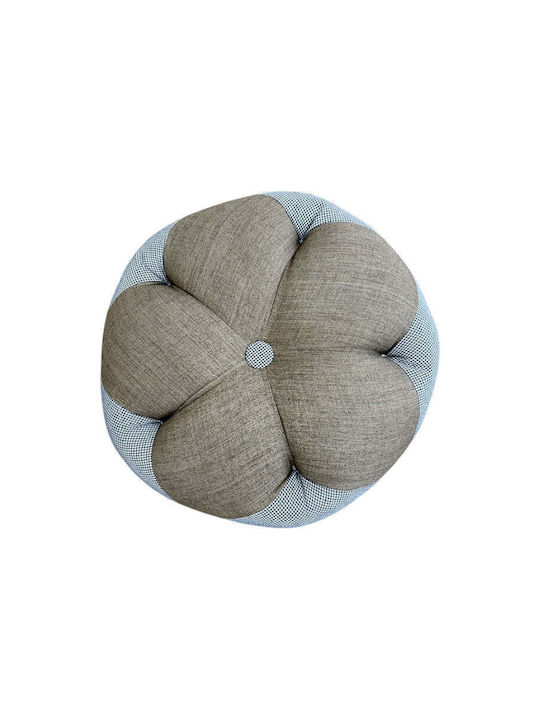 Bean Bag Bolster Dark Brown/Orange 50x12cm
